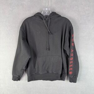 John Galt Hoodie California Black Los Angeles Spellout Pullover Mens O/S